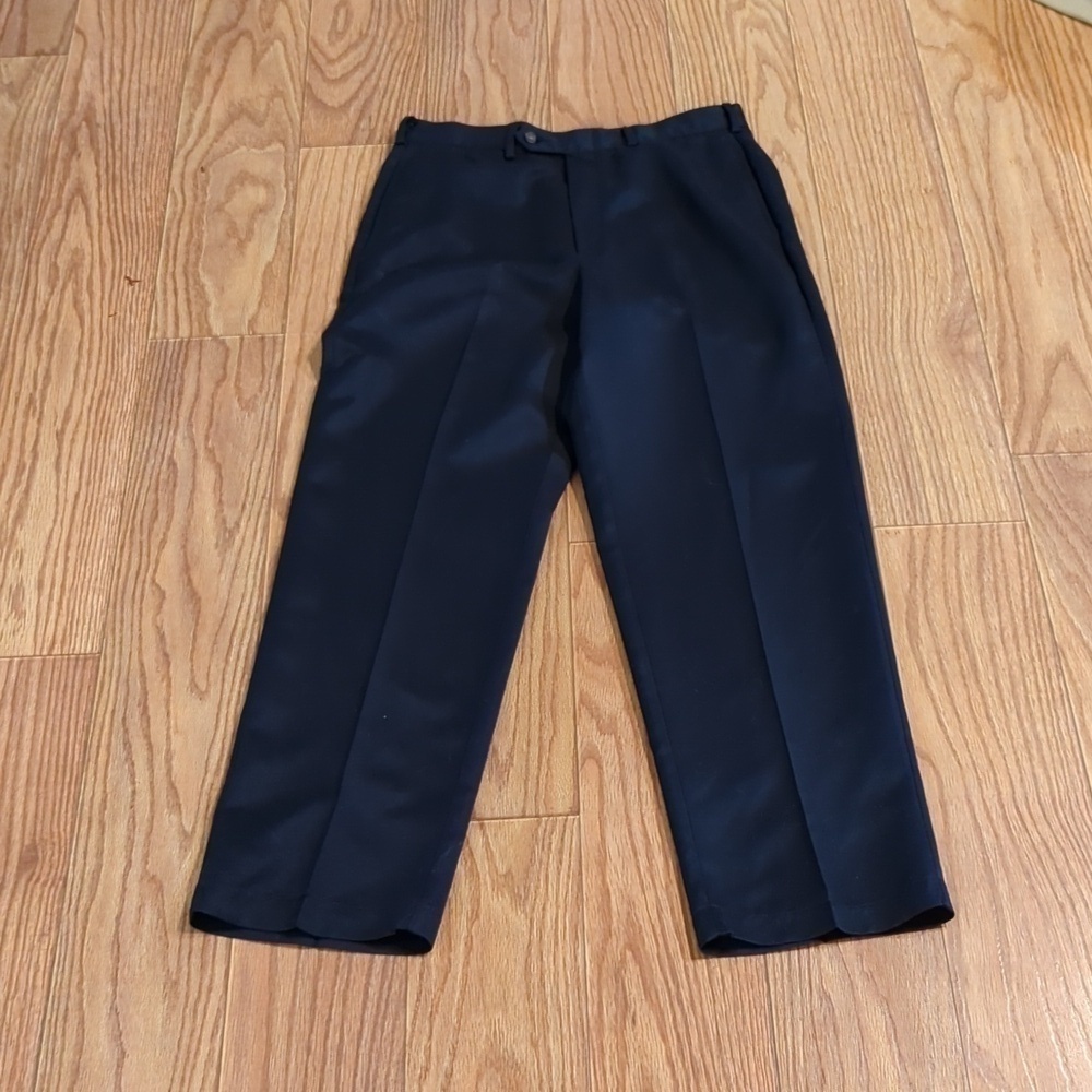 Tommy Hilfiger flat-front navy slacks, 33x30